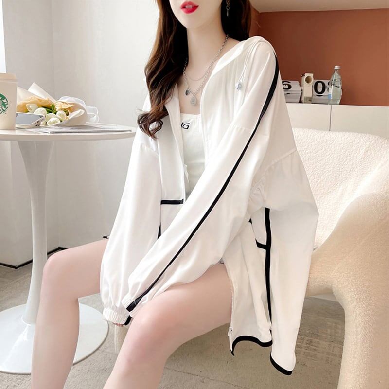 好感度満載 日焼け対策 ゆったり感アップ ジャケット ブルゾンins-3086