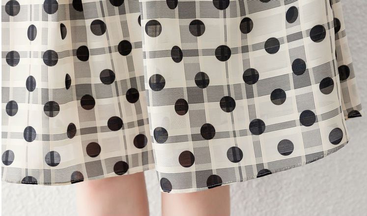 着回し力抜群 カジュアル エレガント ドット柄 ワンピースins-8324