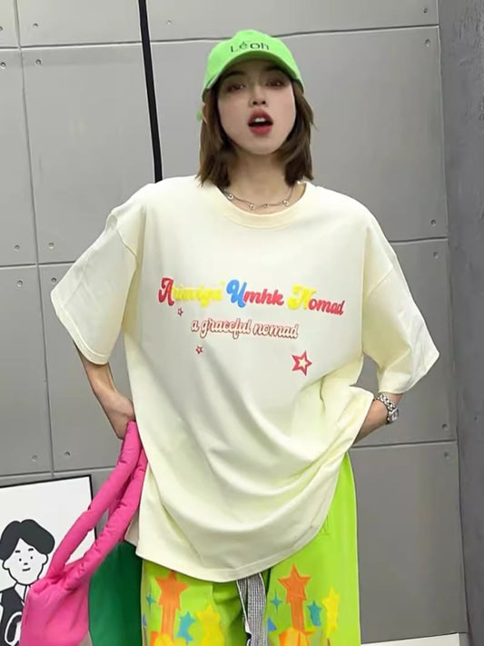 大好評  ファッション 個性派 半袖Tシャツins-8072