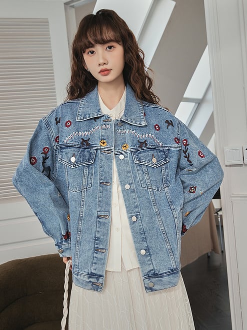 超人気 ファッション スウィート 個性派 デニムジャケットins-6543