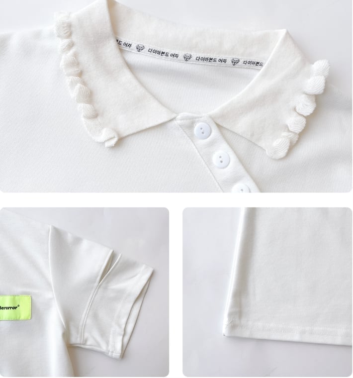 夏新作 POLOネック アルファベットプリント ロング Tシャツ ゆったりワンピース ins-3038