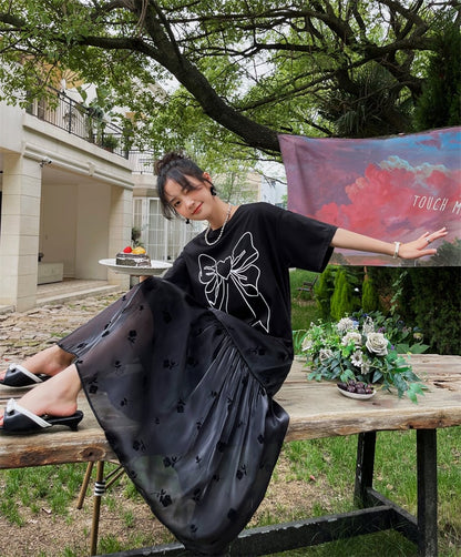 美人度アップ 新作 スウィート 切り替え 花柄 半袖 ワンピースins-8222