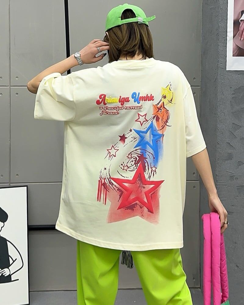大好評  ファッション 個性派 半袖Tシャツins-8072