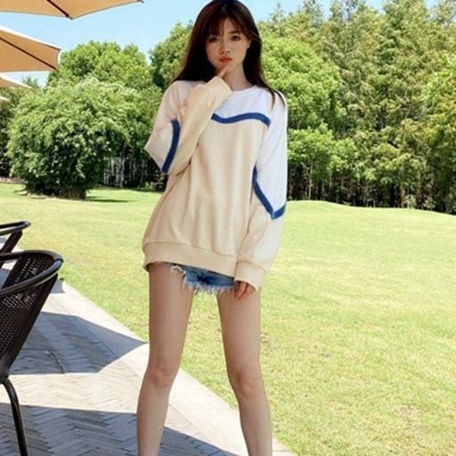好感度UP カジュアル シンプル スウェットins-8098