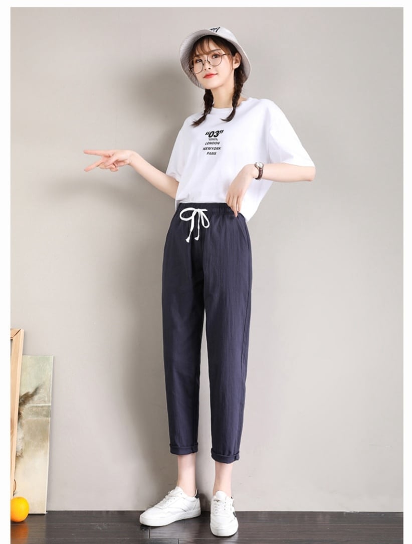 定番シンプル ファッション ゆったりパンツins-6541