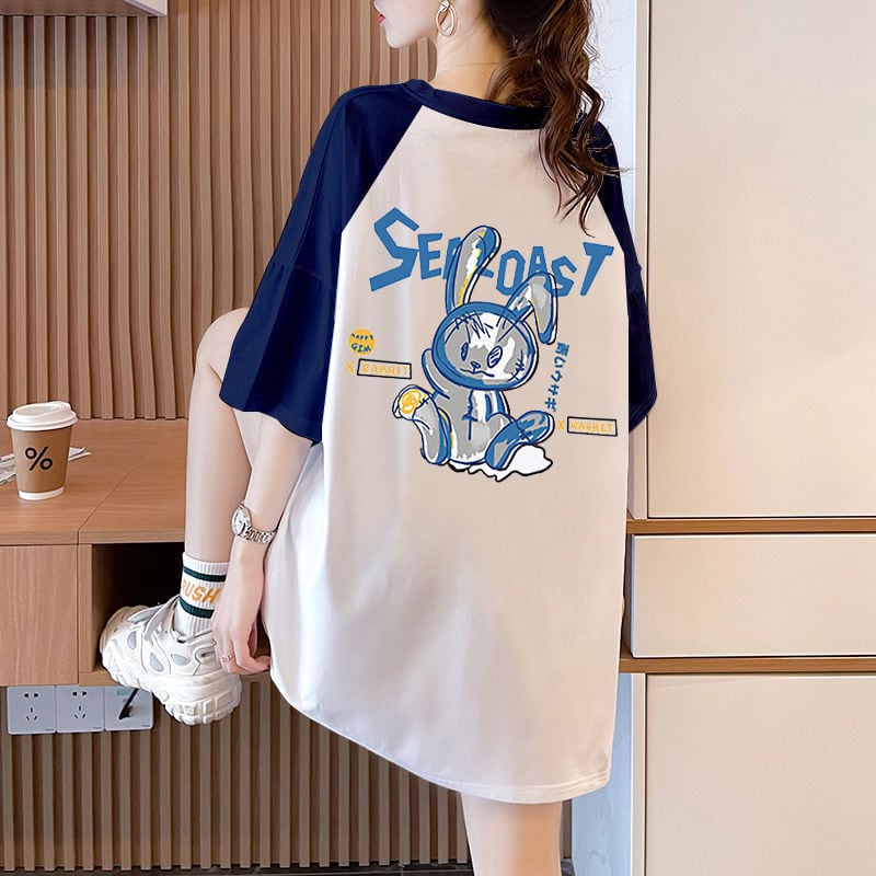 定番シンプル 4色選択可 プリント  Tシャツ カットソーins-8274