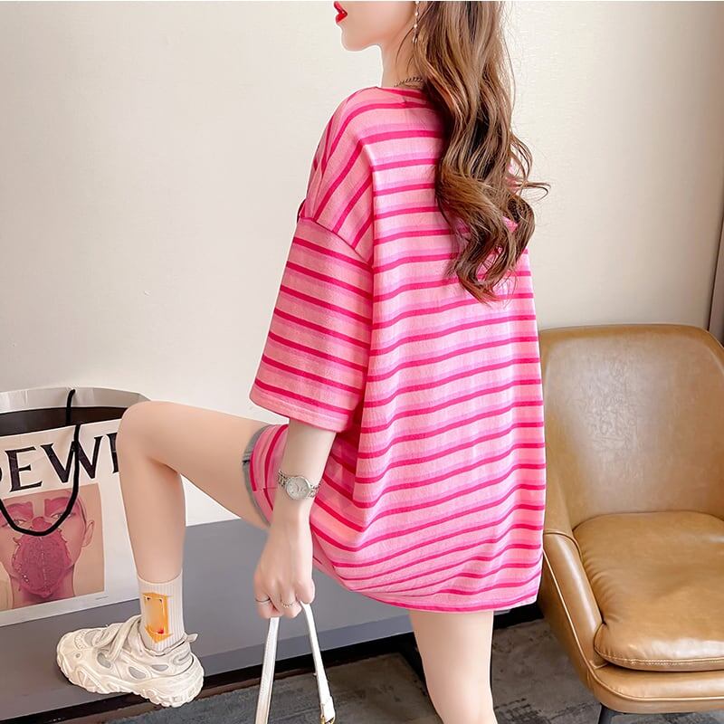 スタイリッシュ 今季大好評 ボーダー柄 Tシャツ カットソーins-3254