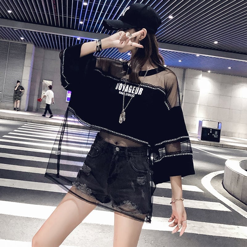話題沸騰中 アバンギャルド レイヤード風 プリントTシャツ ゆったり半袖ins-8102
