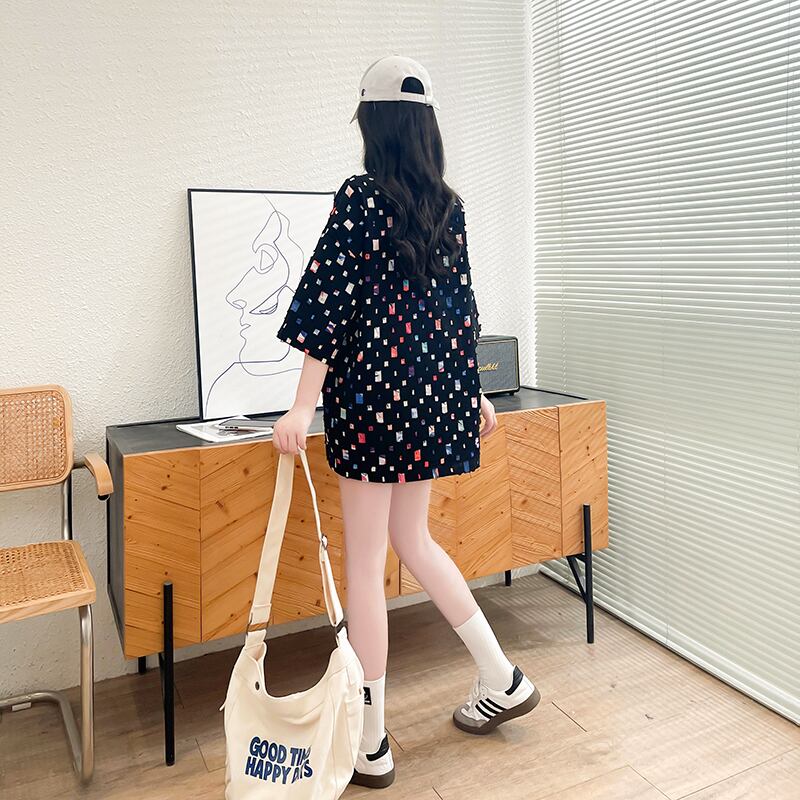 着回し力抜群 個性派 カジュアル  ゆったりトップス 半袖Tシャツ 全2色ins-8263