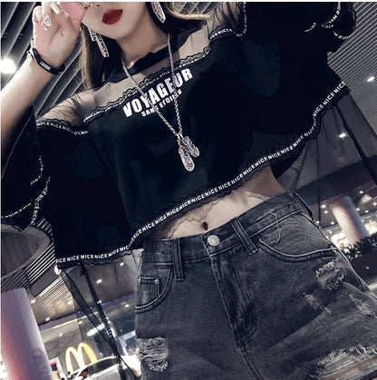 話題沸騰中 アバンギャルド レイヤード風 プリントTシャツ ゆったり半袖ins-8102