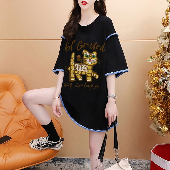 売り切れ必至 アバンギャルド カジュアル プリント全2色 半袖Tシャツ カットソー ins-8561