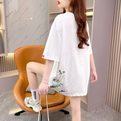 新商品 上質 カジュアル 刺繍 半袖Tシャツ カットソーins-8219