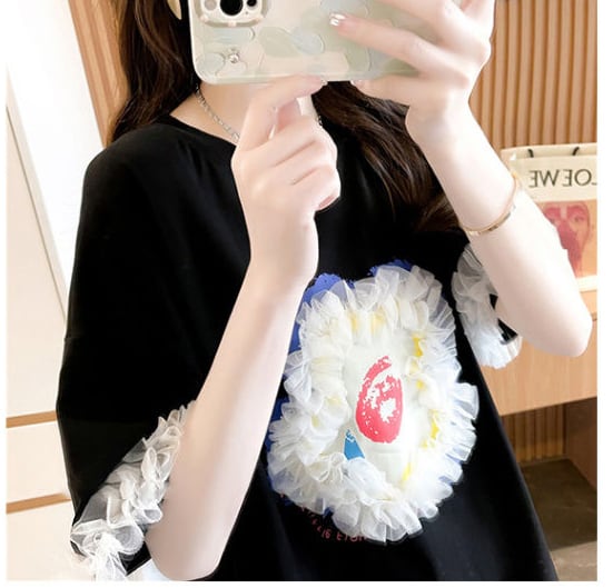 新作 個性的なデザイン 好感度満載 ラウンドネック  Tシャツ カットソーins-8405