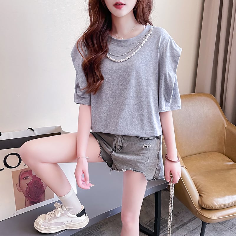 売り切れ必至 個性派 簡潔 ファッション  全3色 半袖Tシャツins-8514