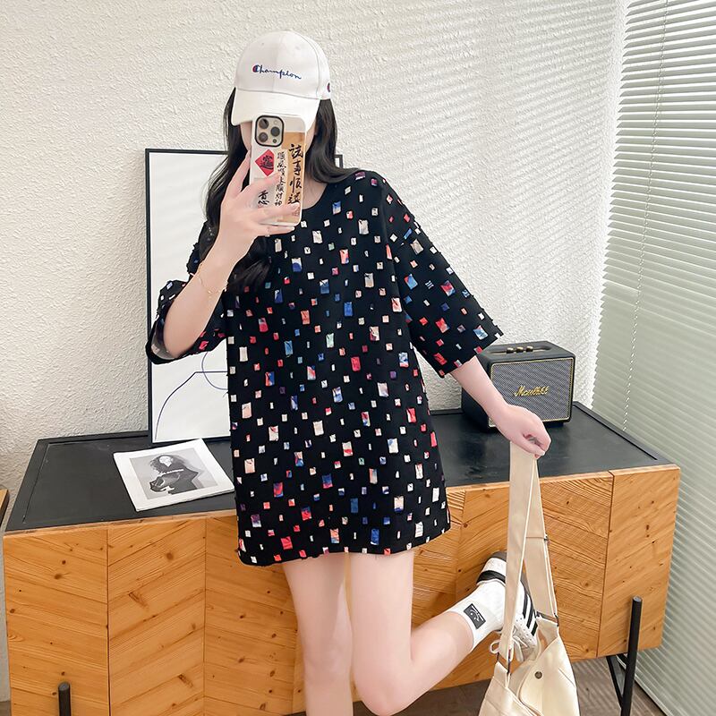 着回し力抜群 個性派 カジュアル  ゆったりトップス 半袖Tシャツ 全2色ins-8263