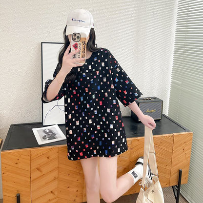 着回し力抜群 個性派 カジュアル  ゆったりトップス 半袖Tシャツ 全2色ins-8263