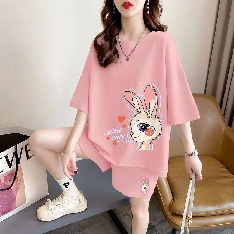今季マストバイ 大人可愛い ルーズ  半袖Ｔシャツⅹパンツセット全3色 ins-8202