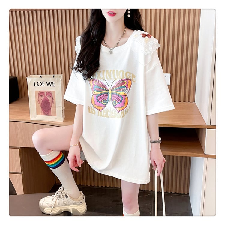 話題沸騰中 ロゴ プリント  ゆったり 3色半袖Tシャツins-8316