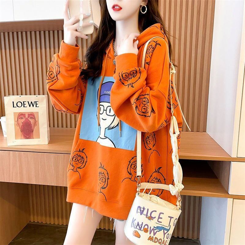 【店舗販促品】 美人度アップ プリント パーカー  全3色ins-4938