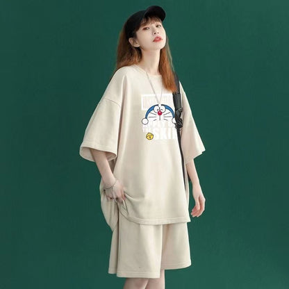 好感度UP カジュアル シンプル 半袖Ｔシャツⅹパンツセット全4色ins-8203