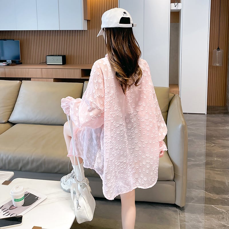 定番シンプル UV対策合わせやすい カジュアル ゆったりシャツ 全3色ins-8370