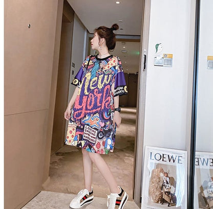 今季マストバイ 個性派 ゆったり 半袖Tシャツins-8135