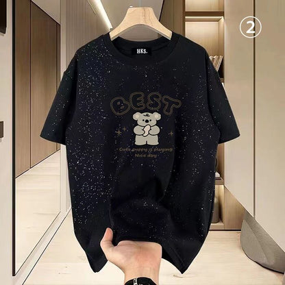 新商品 カジュアル プリント 選べるデザイン4種類 全2色 Tシャツ カットソーins-8585