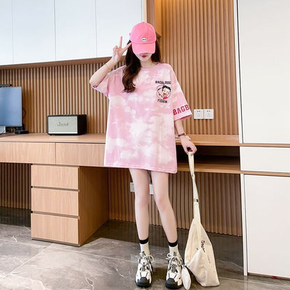 超人気 ロゴ プリント  ゆったり 3色 半袖Tシャツins-8348