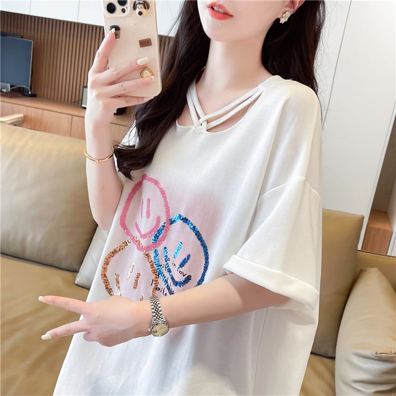今季マストバイ  特別デザイン スウィート プリント 全2色 半袖Tシャツins-8538