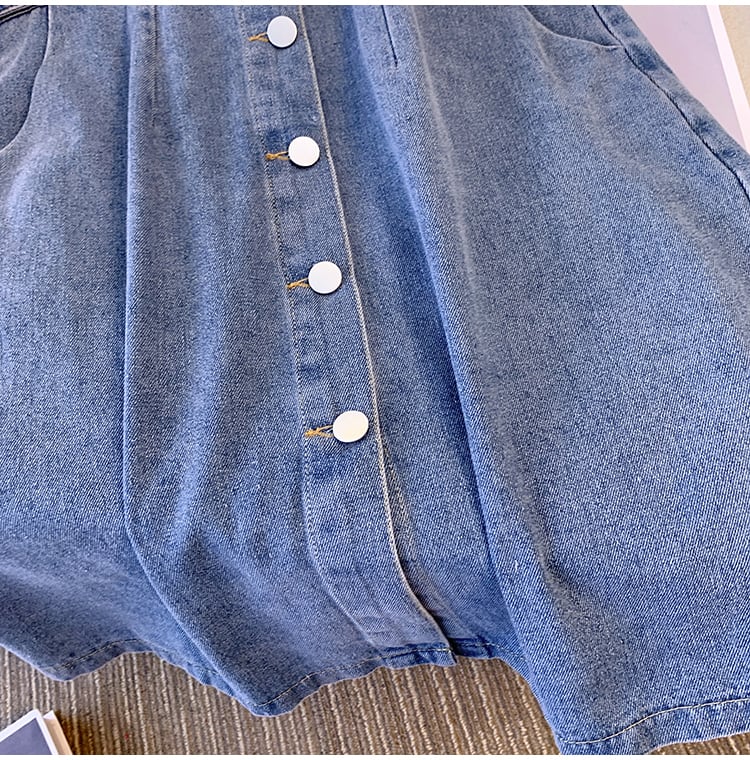 おすすめ シンプル スウィート デニム ワンピースins-8337