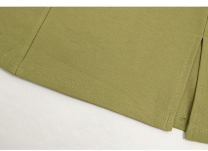 超人気 カジュアル ファッション 切り替え 半袖ワンピースins-8446