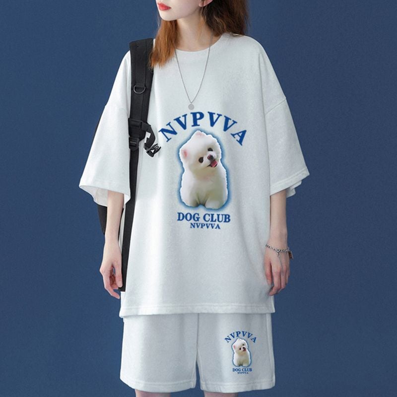 【半額セール】早い者勝ち  半袖Ｔシャツⅹパンツセット全4色 男女兼用ins-6556