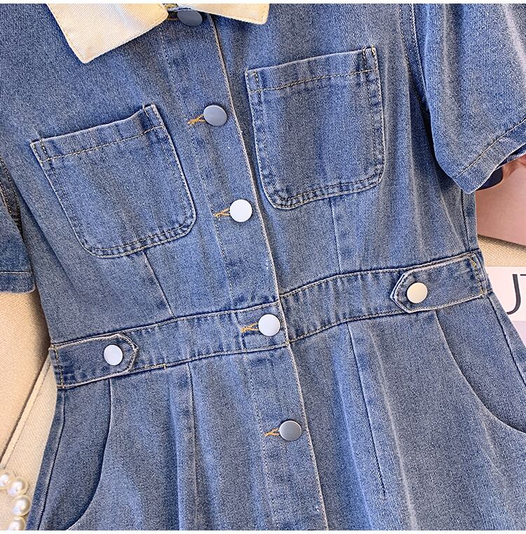 おすすめ シンプル スウィート デニム ワンピースins-8337