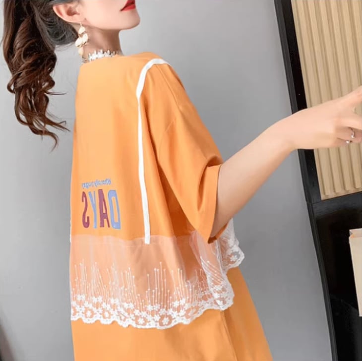 超人気 レイヤード風 ゆったり 半袖 Ｔシャツ 全3色ins-8253