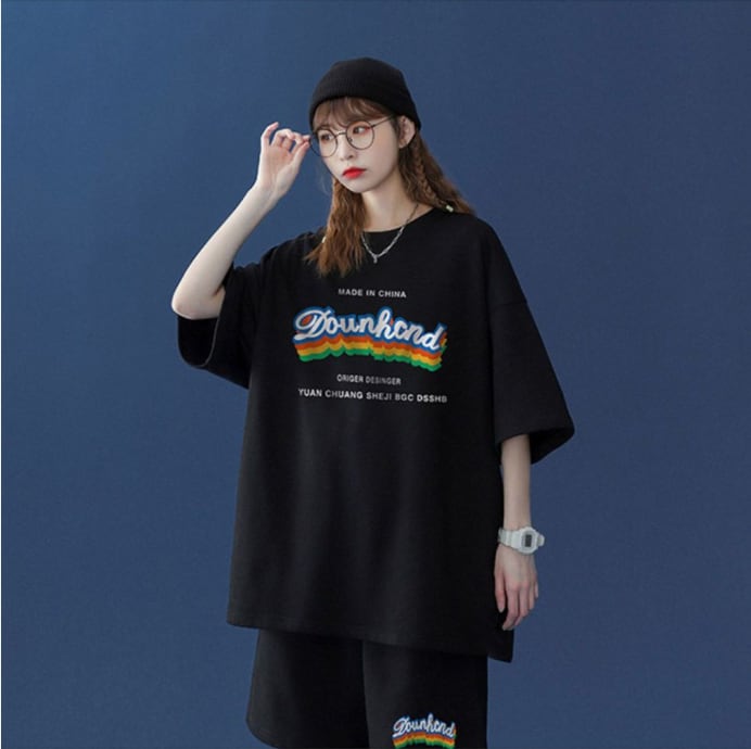 【半額セール】早い者勝ち 半袖Ｔシャツⅹパンツセット全4色 男女兼用ins-6553