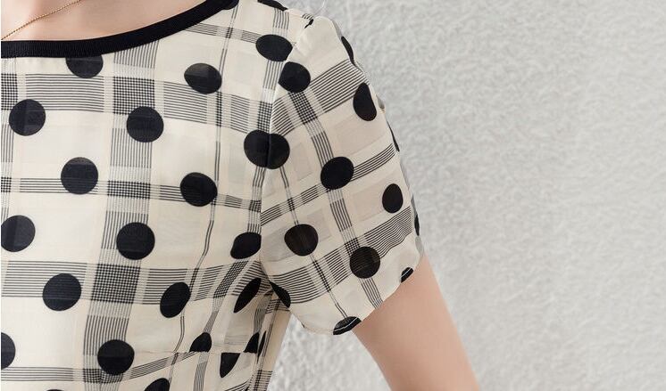 着回し力抜群 カジュアル エレガント ドット柄 ワンピースins-8324
