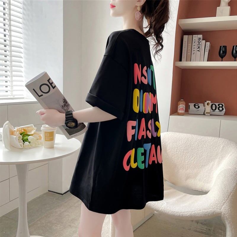 オシャレ度満点 一目惚れ アルファベット Tシャツ カットソーins-3071