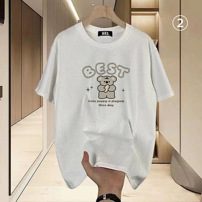 新商品 カジュアル プリント 選べるデザイン4種類 全2色 Tシャツ カットソーins-8585