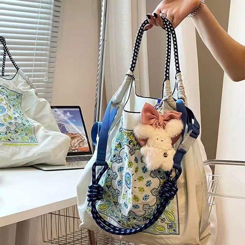 大好評  刺繍プリント  環境保護バッグ ショッピングバッグins-5734