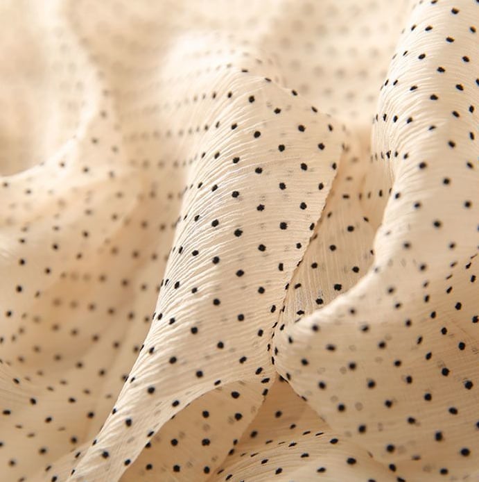 大好評 エレガント シフォン ドット柄 半袖ワンピースins-8419