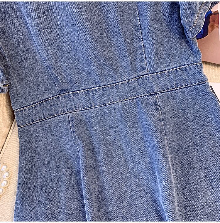 おすすめ シンプル スウィート デニム ワンピースins-8337