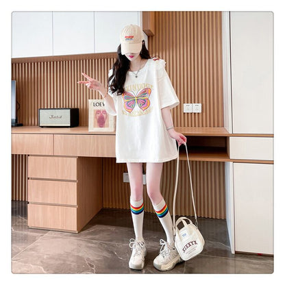 話題沸騰中 ロゴ プリント  ゆったり 3色半袖Tシャツins-8316