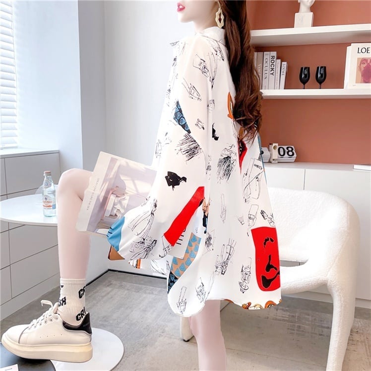 超人気  ファッション  個性派 ブラウスins-4998