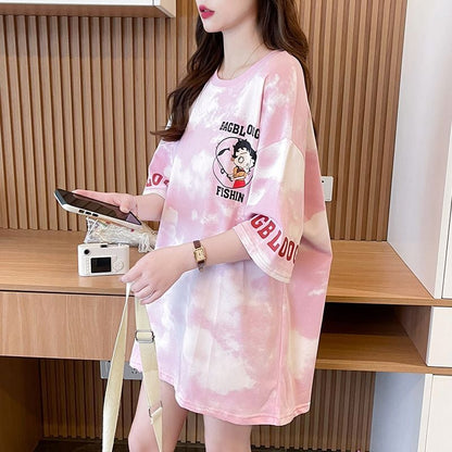 超人気 ロゴ プリント  ゆったり 3色 半袖Tシャツins-8348