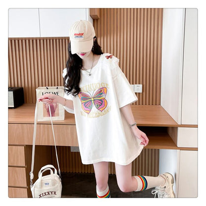 話題沸騰中 ロゴ プリント  ゆったり 3色半袖Tシャツins-8316