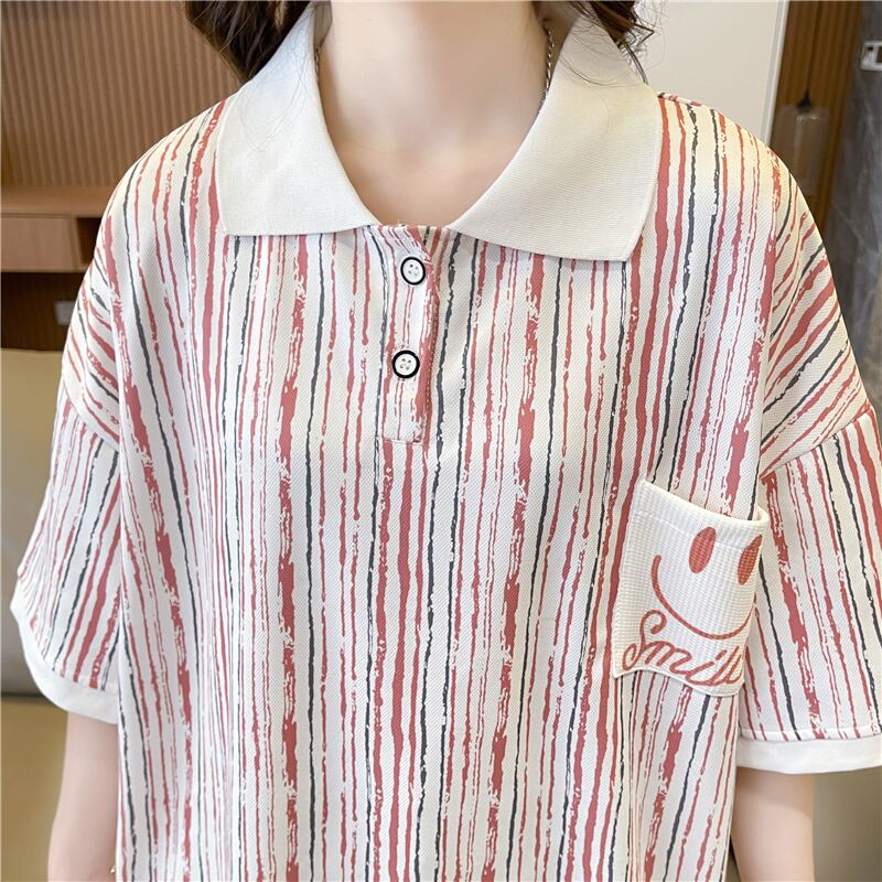 絶対流行 カジュアル プリント ゆったりトップス 半袖Tシャツ 全2色ins-8314