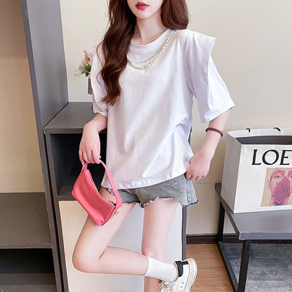 売り切れ必至 個性派 簡潔 ファッション  全3色 半袖Tシャツins-8514