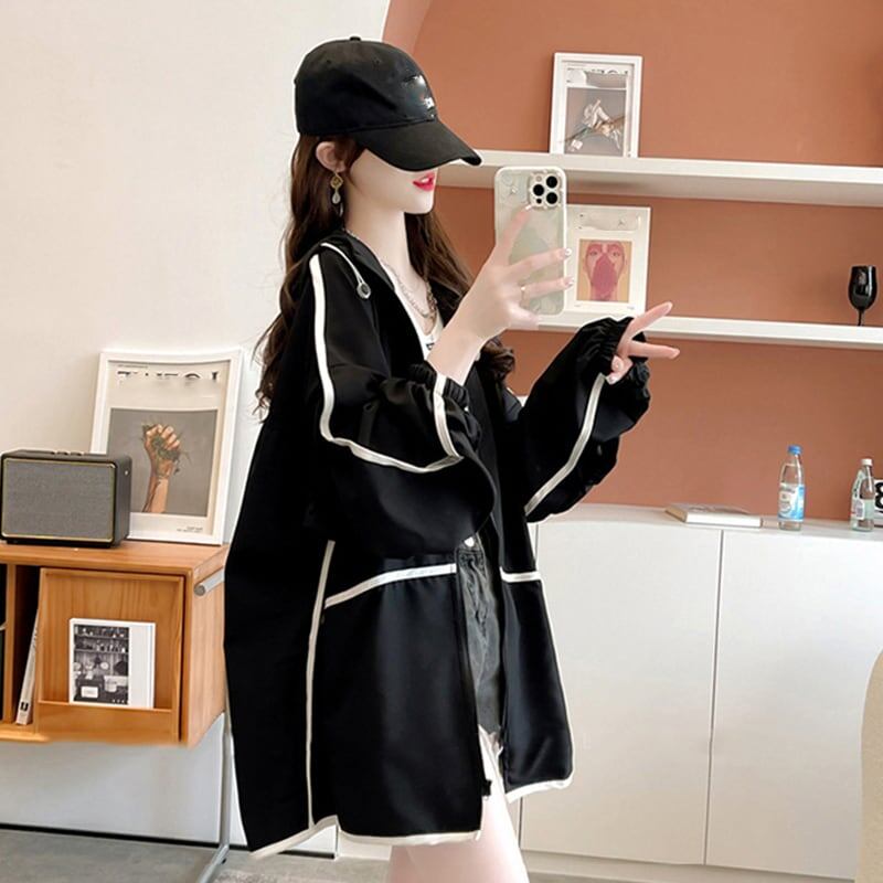 好感度満載 日焼け対策 ゆったり感アップ ジャケット ブルゾンins-3086