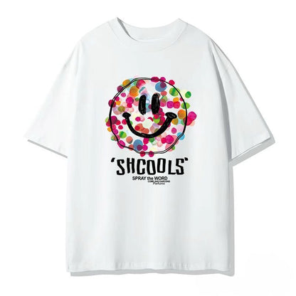 話題沸騰中 カジュアル スマイリー 半袖 Tシャツ ins-8651