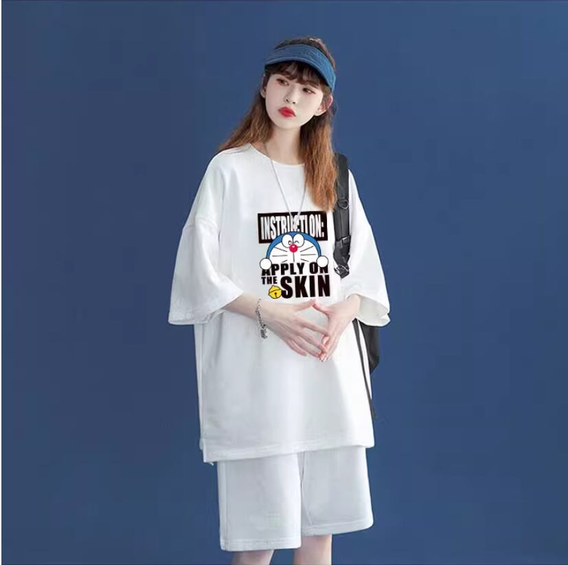 好感度UP カジュアル シンプル 半袖Ｔシャツⅹパンツセット全4色ins-8203